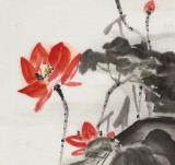庾超然 四尺《風(fēng)來暗香滿》 黃鶴樓書畫院院長