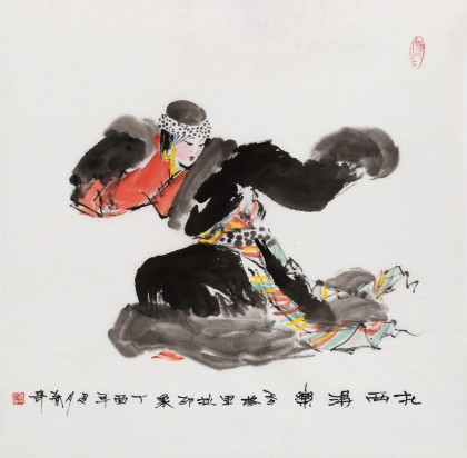 【已售】張春奇 四尺斗方《香格里拉印象》 徐悲鴻紀念館藝術中心理事（詢價）