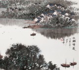 【已售】張春奇 四尺《水鄉情思》徐悲鴻紀念館藝術中心理事