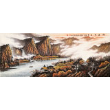 張慧仁 小八尺《清秋晴嵐圖》 廣西山水畫家協(xié)會(huì)常務(wù)理事