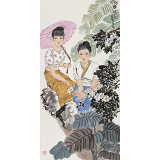 南海禪寺 妙林居士 四尺《姐妹花》
