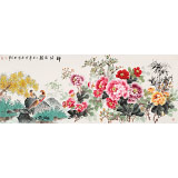 【已售】王寶欽小六尺《錦繡前程》當代花鳥牡丹畫名家（詢價）