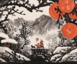 趙金鸰三尺《冬日山邨》清華美院高研班導(dǎo)師（詢價(jià)）