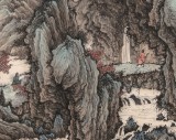 【已售】吳顯剛 《溪山高至圖》 貴州七星關美協主席