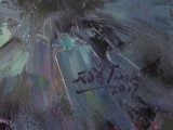 【已售】郭瑩 《映日荷花》四聯 北京著名女油畫家