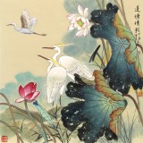【已售】孫浩群 《蓮塘倩影》 八十歲學院派繪畫名家（詢價）