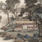 吳顯剛 四尺《夏木蕭疏云一灘》 貴州七星關美協主席