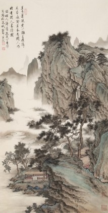 吳顯剛 四尺《夏木蕭疏云一灘》 貴州七星關美協主席