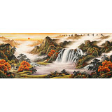 【已售】楊銘昌小八尺《秋山晴曉》安徽山水畫研究協會理事