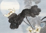 【已售】孫浩群 《月融融 情依依》 八十歲學院派繪畫名家（詢價）