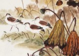 【已售】孫浩群 《蓮池自有賞秋處》 八十歲學院派繪畫名家（詢價）