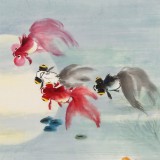 【已售】孫浩群 《逐月圖》 八十歲學院派繪畫名家（詢價）