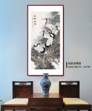 【已售】朱祖義 四尺《松鶴萬壽》 中國老子書畫院副院長