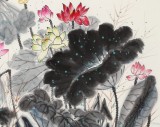 【已售】朱祖義 四尺《荷塘清趣》 中國老子書畫院副院長