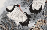【已售】朱祖義 四尺《松鶴萬壽》 中國老子書畫院副院長
