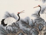 朱祖義 四尺《松鶴延年》 中國老子書畫院副院長