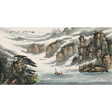 【已售】徐來選 四尺《峽江泛舟》 河南美協(xié)會員