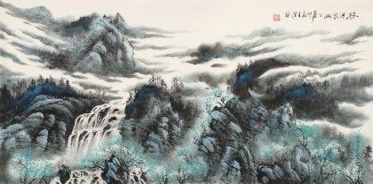 徐來選 四尺《林深泉幽》 河南美協會員