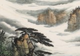 【已售】徐來選 四尺《峽江泛舟》 河南美協會員