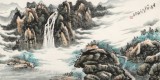 【已售】徐來選 四尺《春瀑人家》 河南美協會員