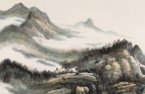 徐來選 六尺《點染朱墨寫春山》 河南美協會員