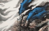 【已售】徐來選 四尺《云煙蒼茫川江帆影》 河南美協會員