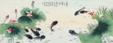 凌雪 小六尺《年年有余》 北京美協會員