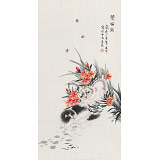 【已售】凌雪 三尺《雙貓圖》 北京美協會員