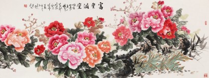 【已售】梁景欣 小六尺《富貴滿堂》 青大美院學院派畫家