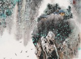 譚良干 大三尺《雨后青山》 貴州山水畫名家