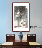【已售】譚良干 大三尺《一夜春風(fēng)來 滿樹梨花開》 貴州山水畫名家