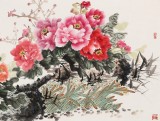 【已售】梁景欣 小六尺《富貴滿堂》 青大美院學院派畫家