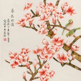 【已售】凌雪 四尺斗方《春花爛漫》 北京美協會員