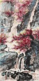 鄒友蒸 《山澗桃花開(kāi)》1994年作 已故山野派繪畫(huà)大家
