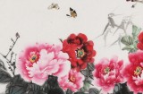 【已售】梁景欣 小六尺《花開富貴》 青大美院學院派畫家
