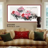 【已售】梁景欣 四尺《富貴吉祥》 青大美院學院派畫家
