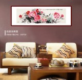 【已售】王寶欽 四尺對開《花開富貴》 當代花鳥牡丹花名家（詢價）