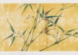 【已售】曲逸之 四尺對開《新竹》 河南省著名花鳥畫家