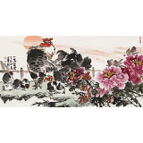 【已售】李憲章 四尺《一鳴富貴》 東方書(shū)畫(huà)院名譽(yù)院長(zhǎng)
