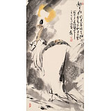 【已售】魏武雙三尺國畫《邀月圖》（詢價）