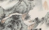 【已售】劉金河 四尺《山靜好讀書》 國家畫院山水名家