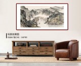 【已售】劉金河 四尺《清江帆影》 國家畫院山水名家