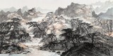管旺林 四尺《嶺南晨韻圖》 中美協會員