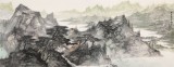 管旺林 小六尺《家在蒼嶺翠微間》 中美協(xié)會員