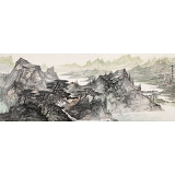 管旺林 小六尺《家在蒼嶺翠微間》 中美協(xié)會員