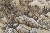 【已售】孟振華 四尺斗方《丘雪圖》西安美院研究生 金獎(jiǎng)獲得者