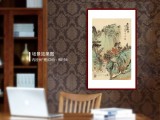 孟振華 四尺三開《松山溪林圖》西安美院研究生 金獎獲得者