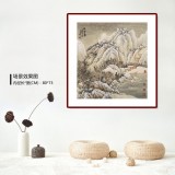 【已售】孟振華 四尺斗方《丘雪圖》西安美院研究生 金獎(jiǎng)獲得者