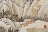【已售】孟振華 四尺斗方《丘雪圖》西安美院研究生 金獎(jiǎng)獲得者