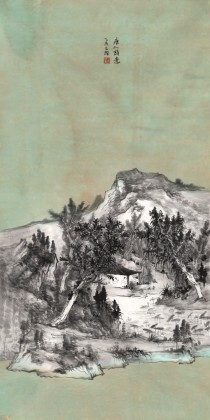 左文輝 四尺《唐人詩(shī)意圖》中美協(xié)會(huì)員 國(guó)家畫(huà)院山水畫(huà)家